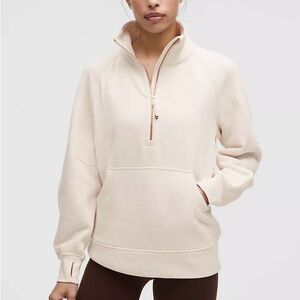 Women's Cream Half-Zip Pullover